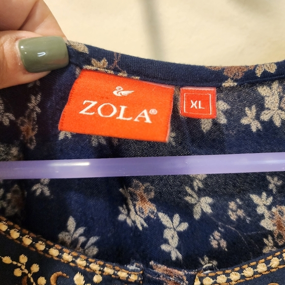 ZOLA floral Nighty Maxi Nightgown Dress With Pockets XL - Picture 2 of 11